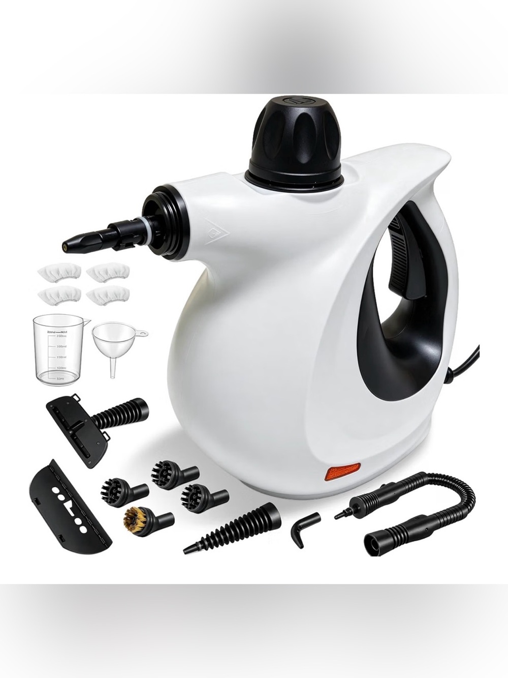 White Handheld Steam Cleaner with Accessories